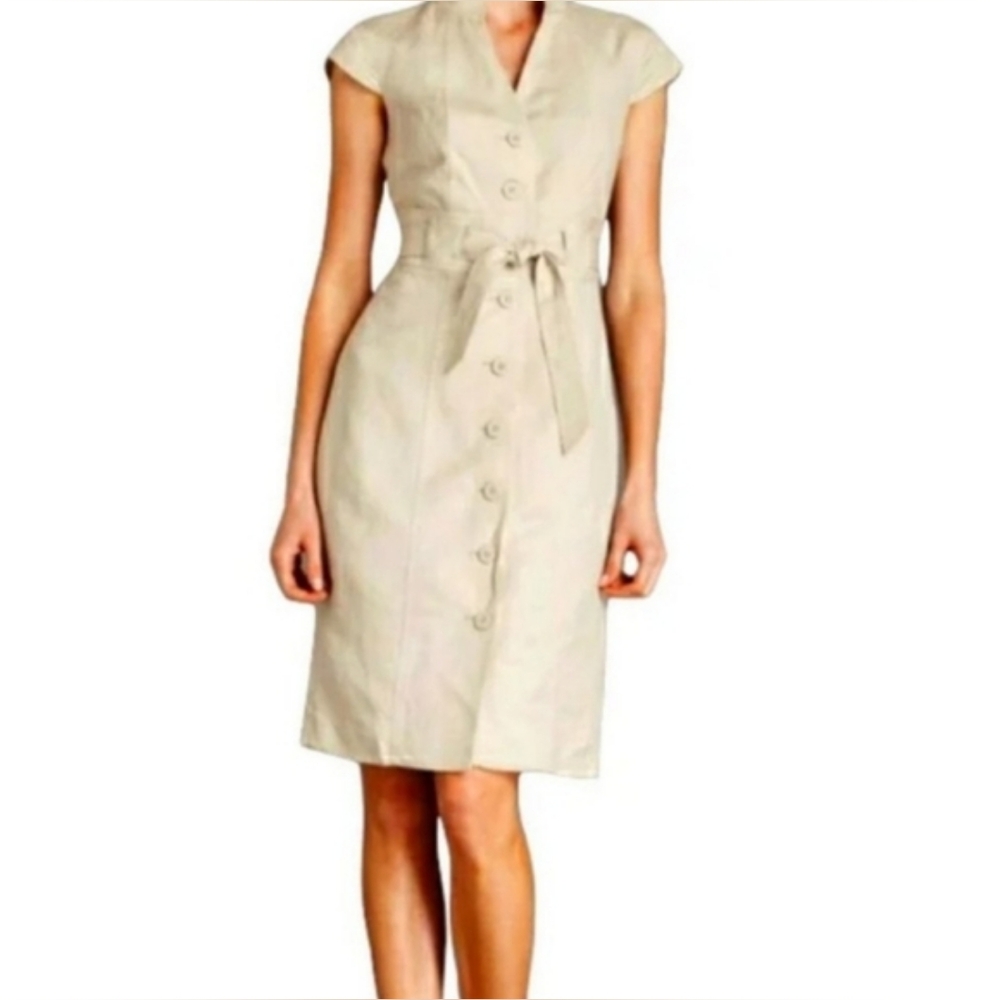 Calvin Klein Safari Dress Size 8 Khaki